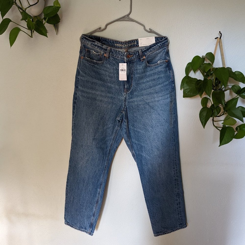 NWT AE V-Rise Mom Jean - Size 12 Short